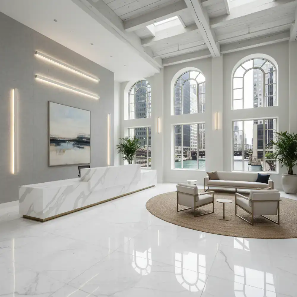 Sparkling clean interior space in Chicago